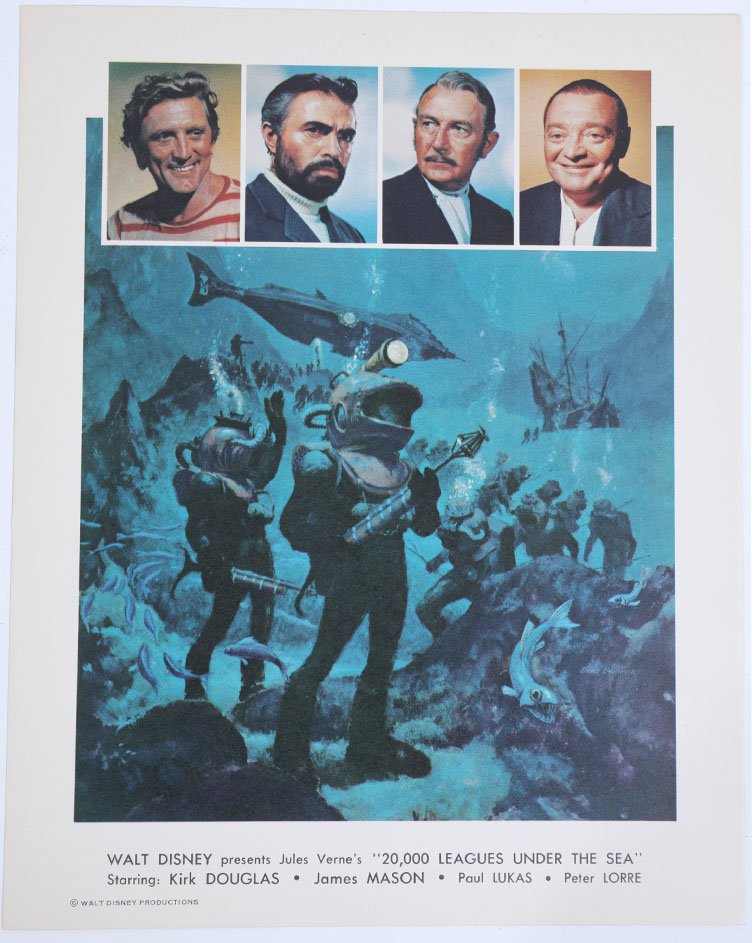 Disney 1954 20,000 Leagues Under the Sea Fan Card (1 of 2)