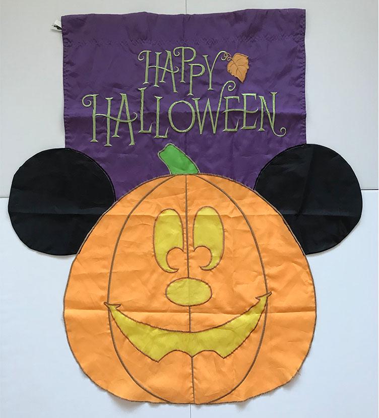 Disneyland Happy Halloween Mickey Mouse Pumpkin Banner (1 of 1)