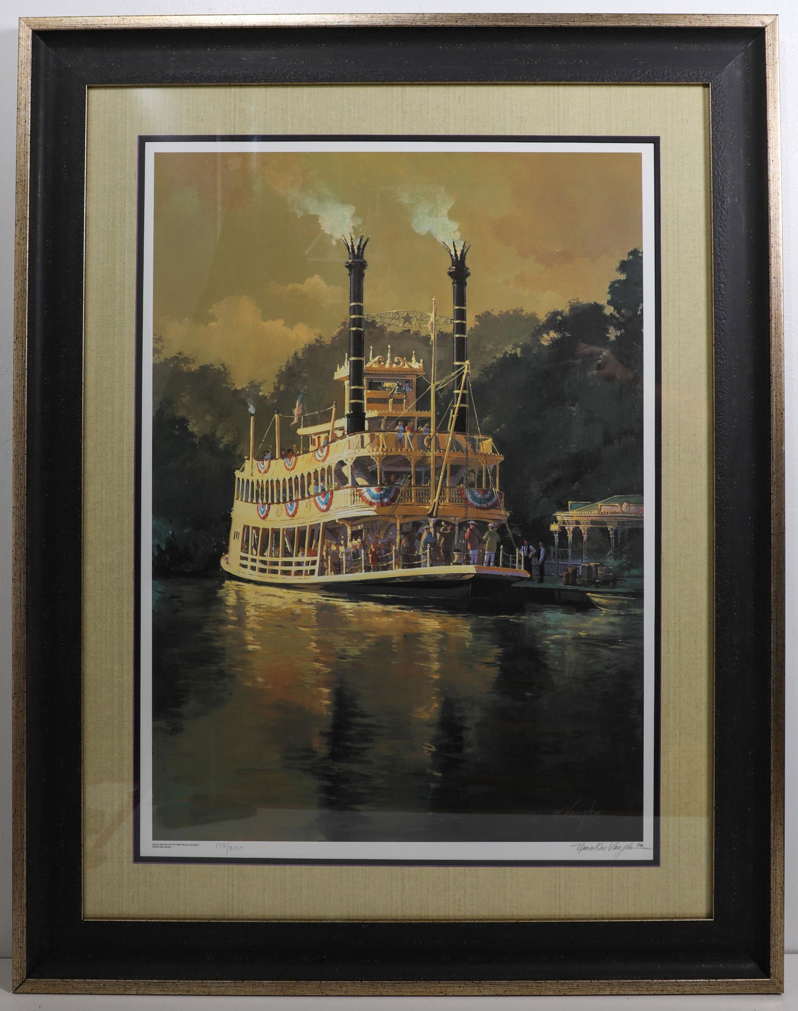 Disney Gallery Mark Twain Riverboat Lithograph Concept (1 of 5)