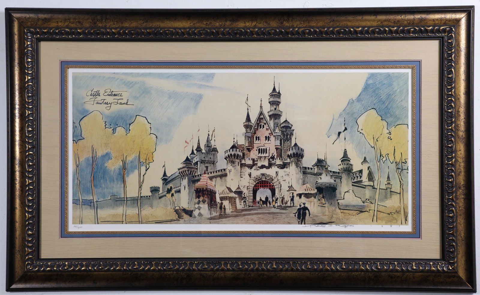 Disneyland Sleeping Beauty Castle Signed Herb Ryman Art (1 of 10)