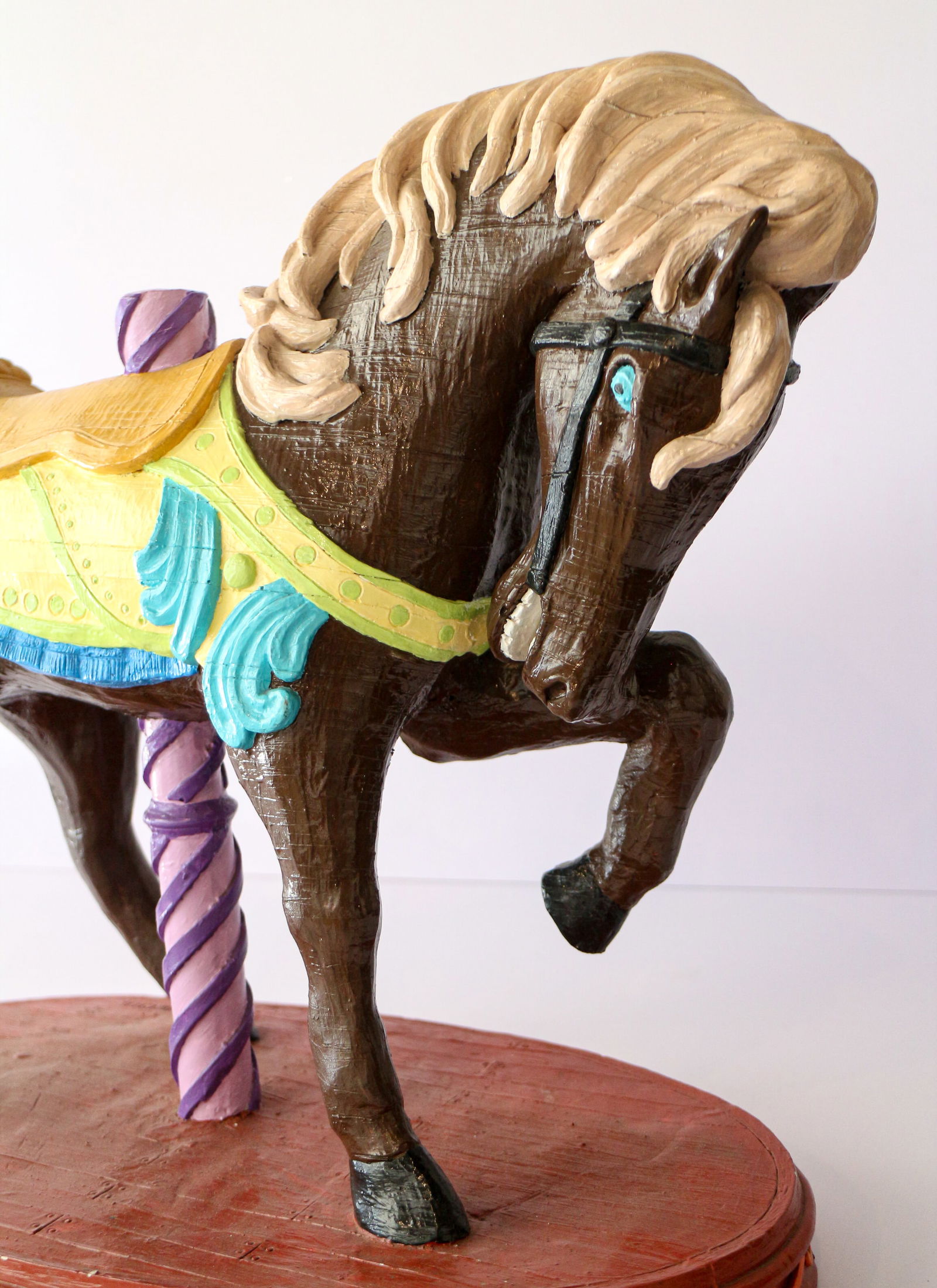 Disneyland Emporium Holiday Store Prop Wooden Carousel Horse (1 of 4)