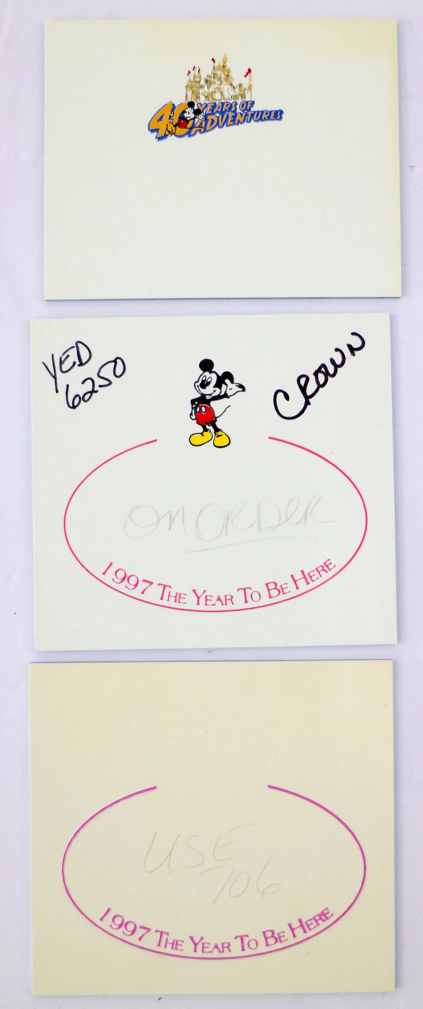 Three Disneyland Prototype Cast Member Name Tags (1 of 4)