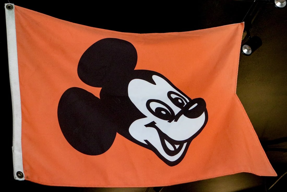 Mickey Mouse Park Entrance Flag from the Disneyland Main Street Train Station (1 of 5)