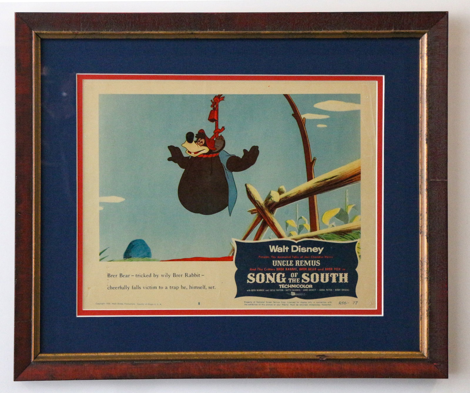 Walt Disney's Song of the South Lobby Card 1956 (1 of 3)