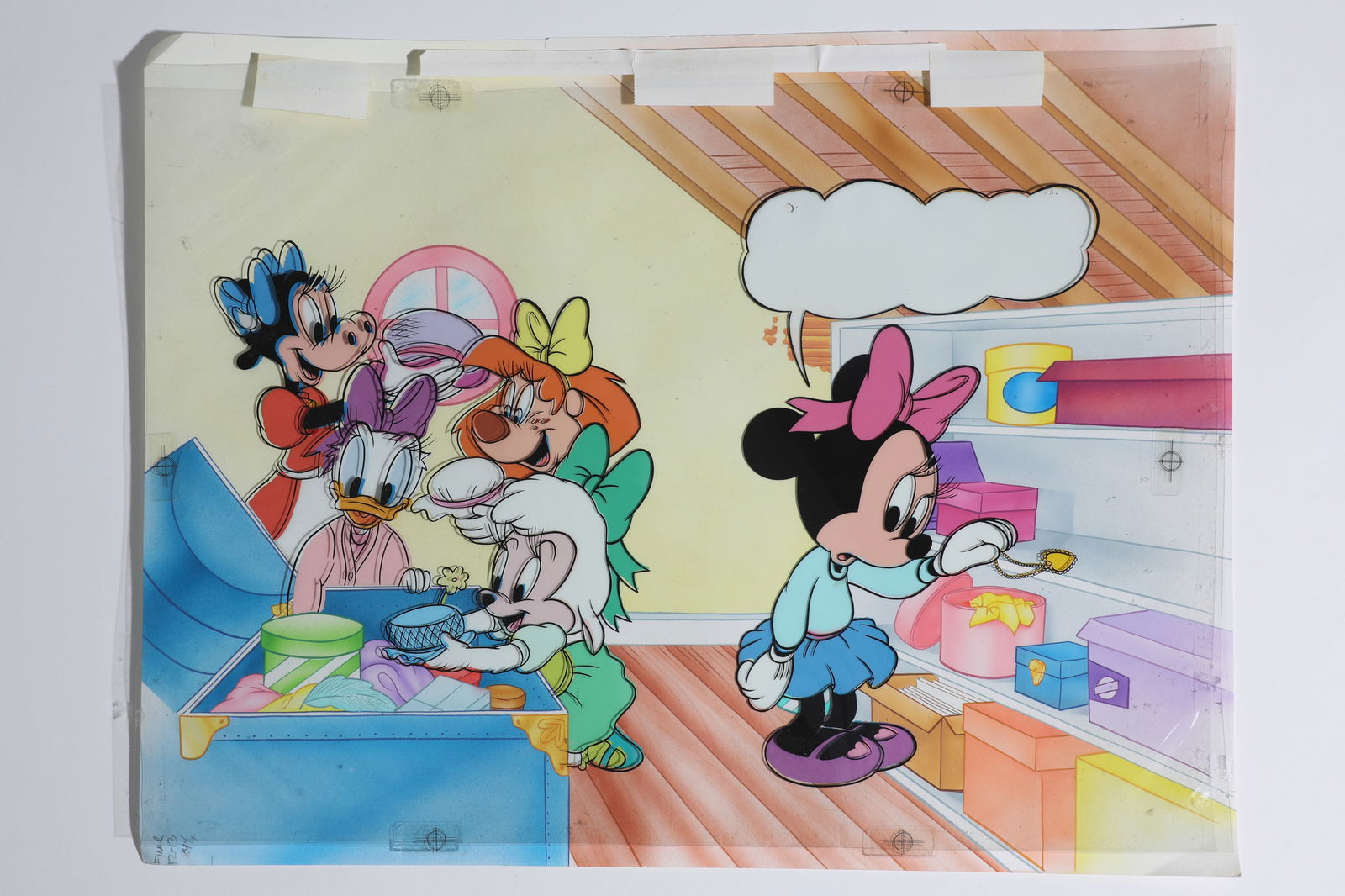 Whitman Tell-a-Tale Painted Cel Art of Minnie, Daisy, Clarabelle, and More. (1 of 5)