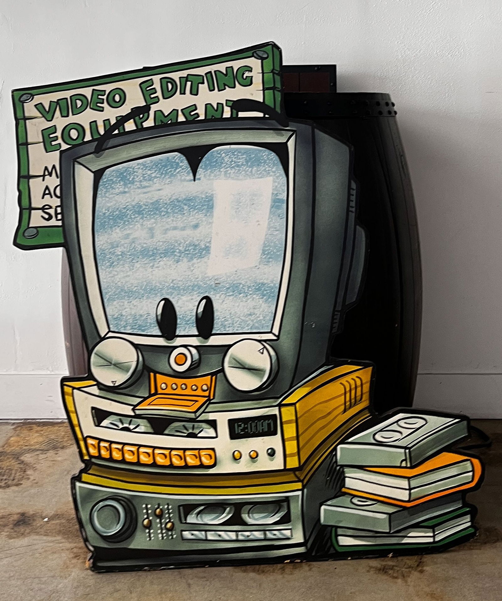 Disney Store Video Editing Equipment Cartoon Character Hand-Painted Display Prop. (1 of 2)