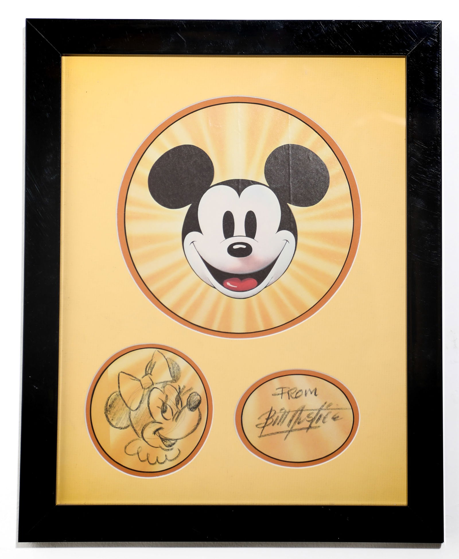 Bill Justice Original Minnie Mouse Sketch and Signature. (1 of 2)