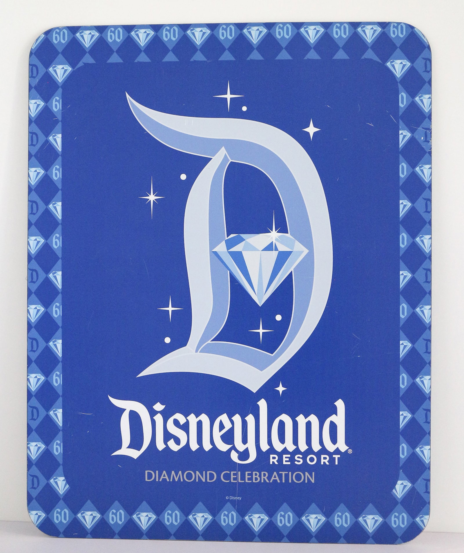 Disneyland Diamond Celebration Sign.: (Disneyland, 2005) This is a sign created during Disneyland's milestone 50th, diamond, anniversary celebration. 2005 marked the Park's 50th year, and this unique Diamond Anniversary was celebrated wit