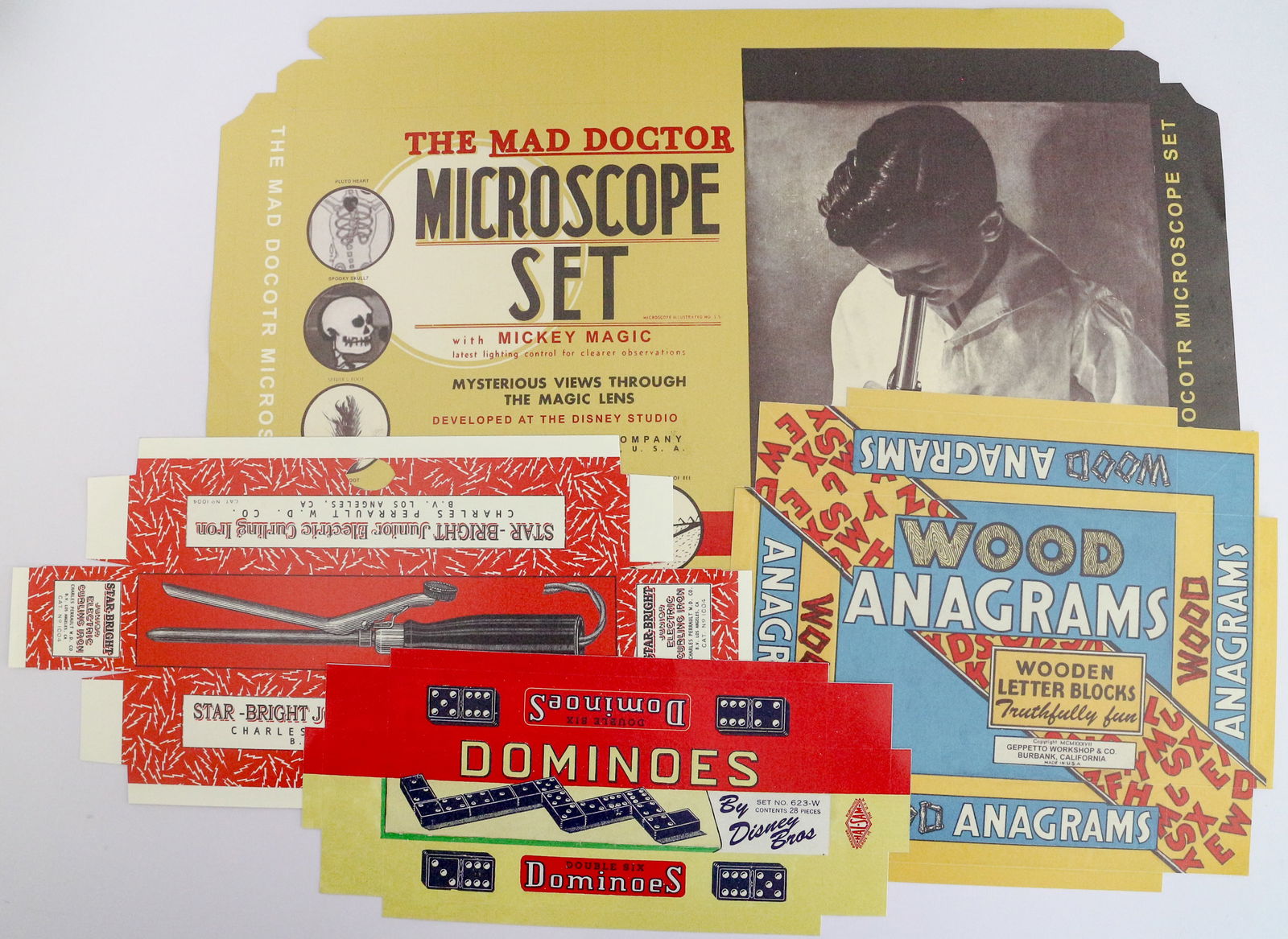 Group of 4 Disney-Themed Faux Vintage Product Box Displays. (1 of 5)