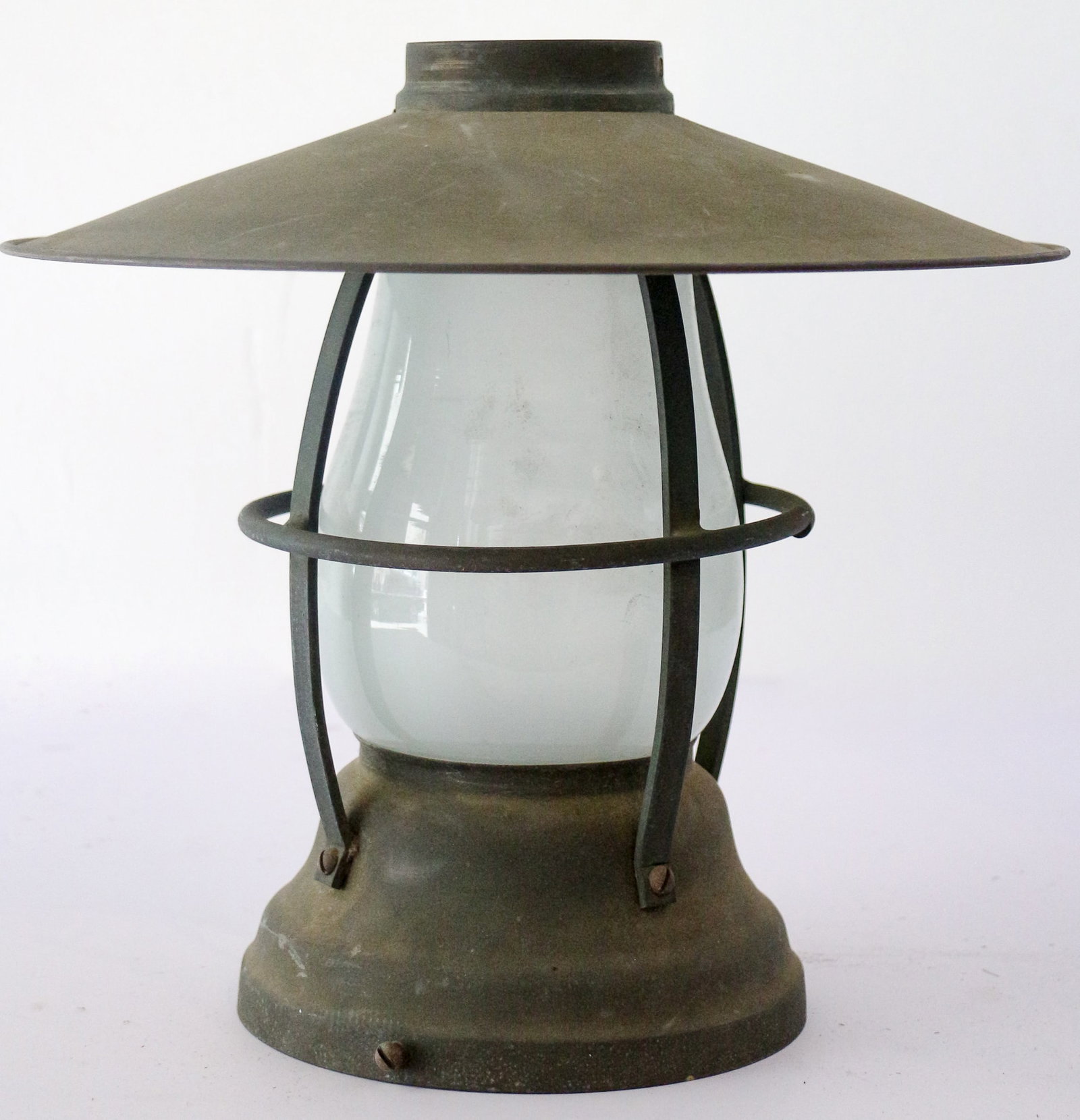 Frontierland Metal Lantern Prop.: (Disneyland, c. 2010s - 2020s) This is a metal lamp prop from Frontierland at Disneyland. The theming of Frontierland has long included various old-timey lamps of various designs and styles to help gi