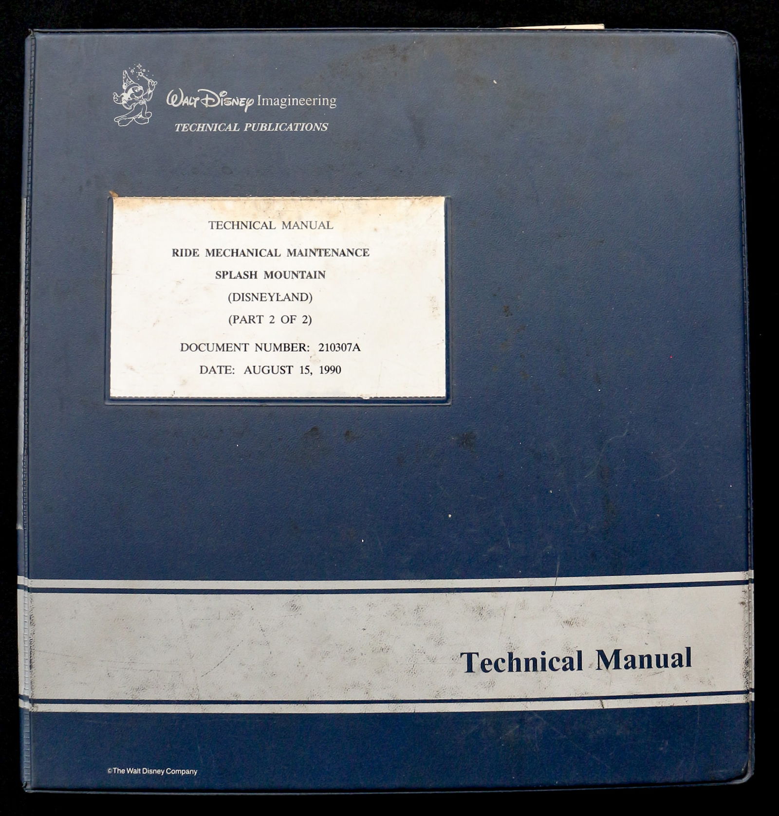 Splash Mountain Technical Manual. (1 of 9)