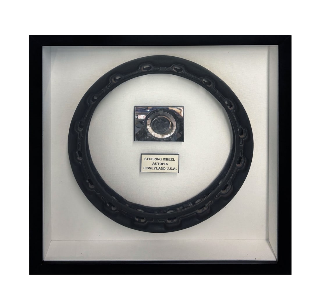 Autopia Steering Wheel Framed Prop Display. (1 of 1)