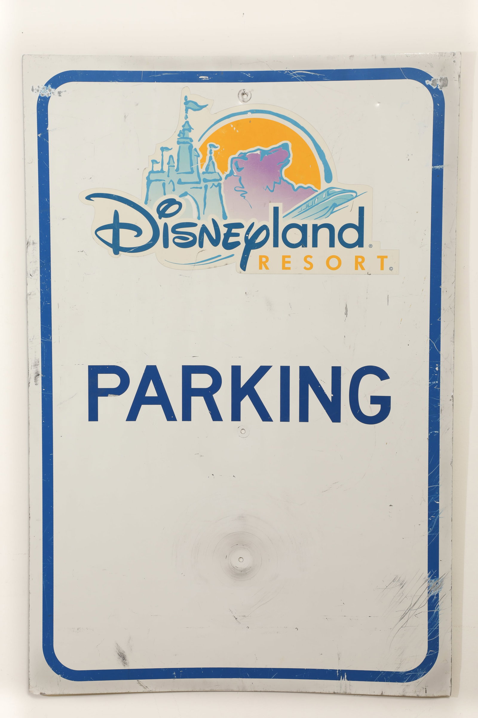 Disneyland Resort "Parking" Metal Park-Used Sign. (1 of 2)