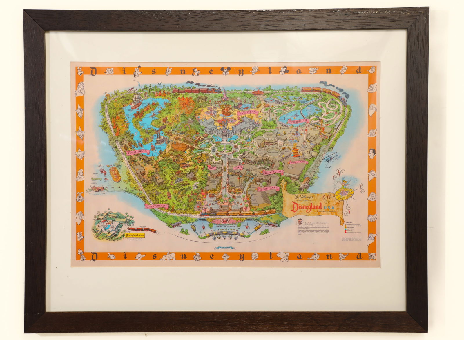 1958 A Disneyland Souvenir Park Map.