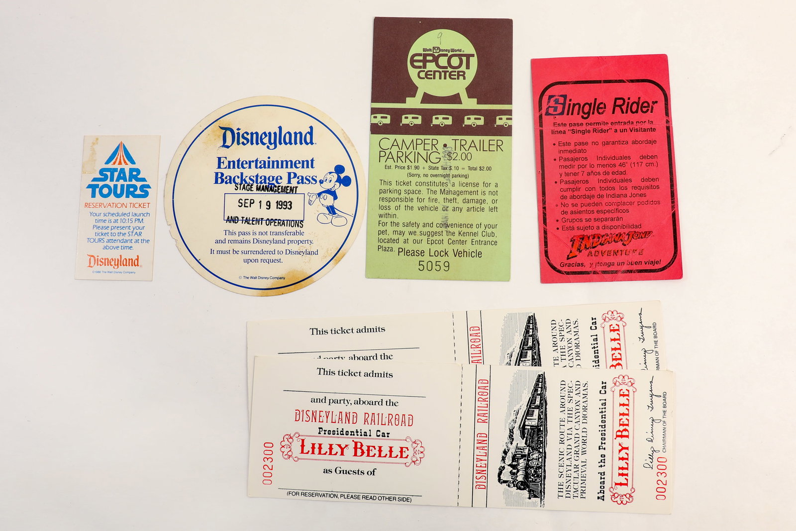 Collection of Specialty Disneyland Tickets and Passes. (1 of 8)