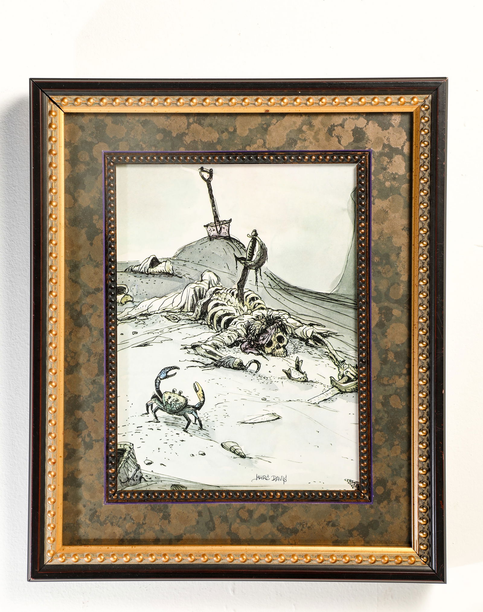 Marc Davis Personally-Owned and Signed Pirates of the Caribbean Pirate Skeleton Print. (1 of 4)
