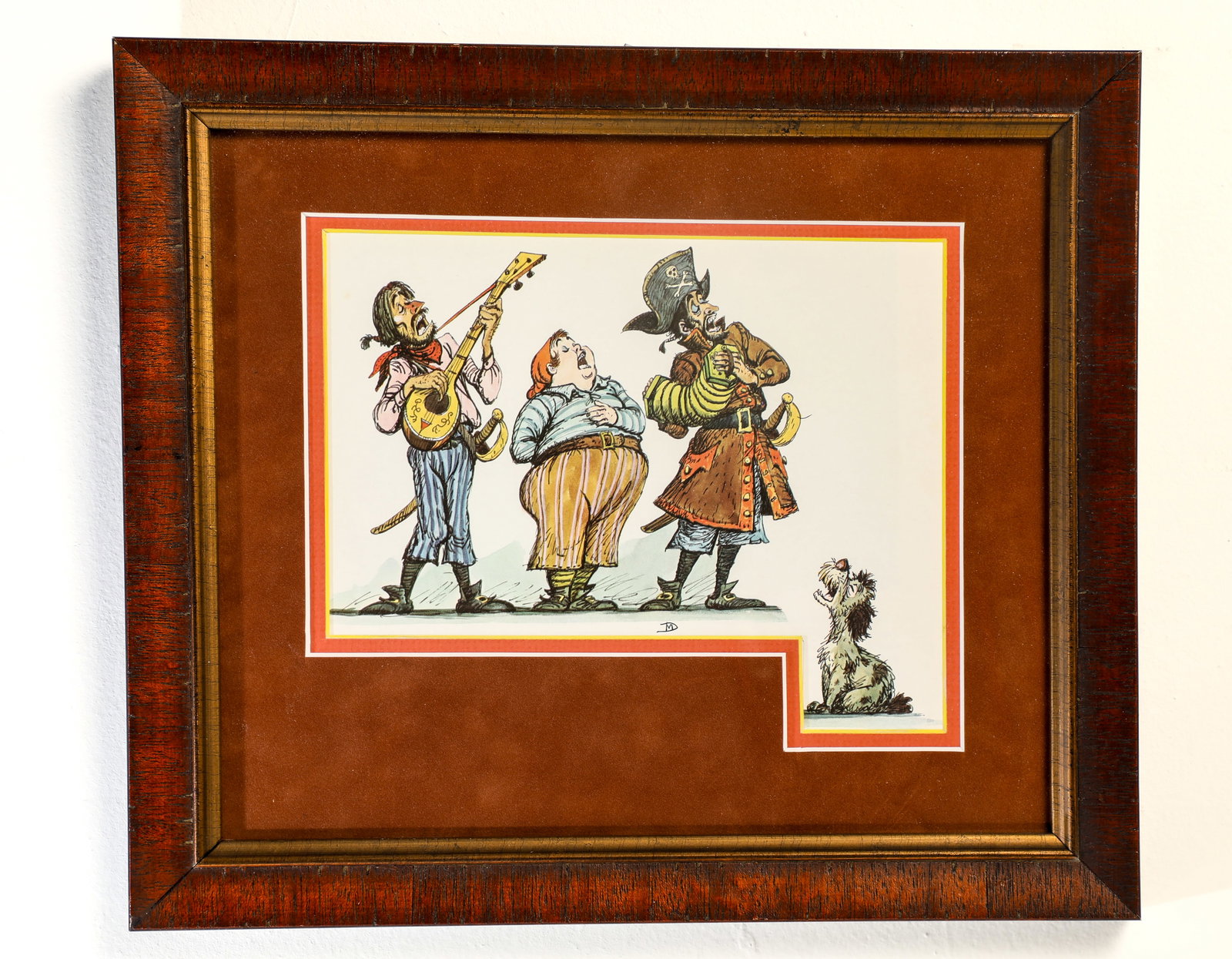 Marc Davis Personally-Owned and Signed Pirates of the Caribbean Minstrel Pirates Print. (1 of 3)