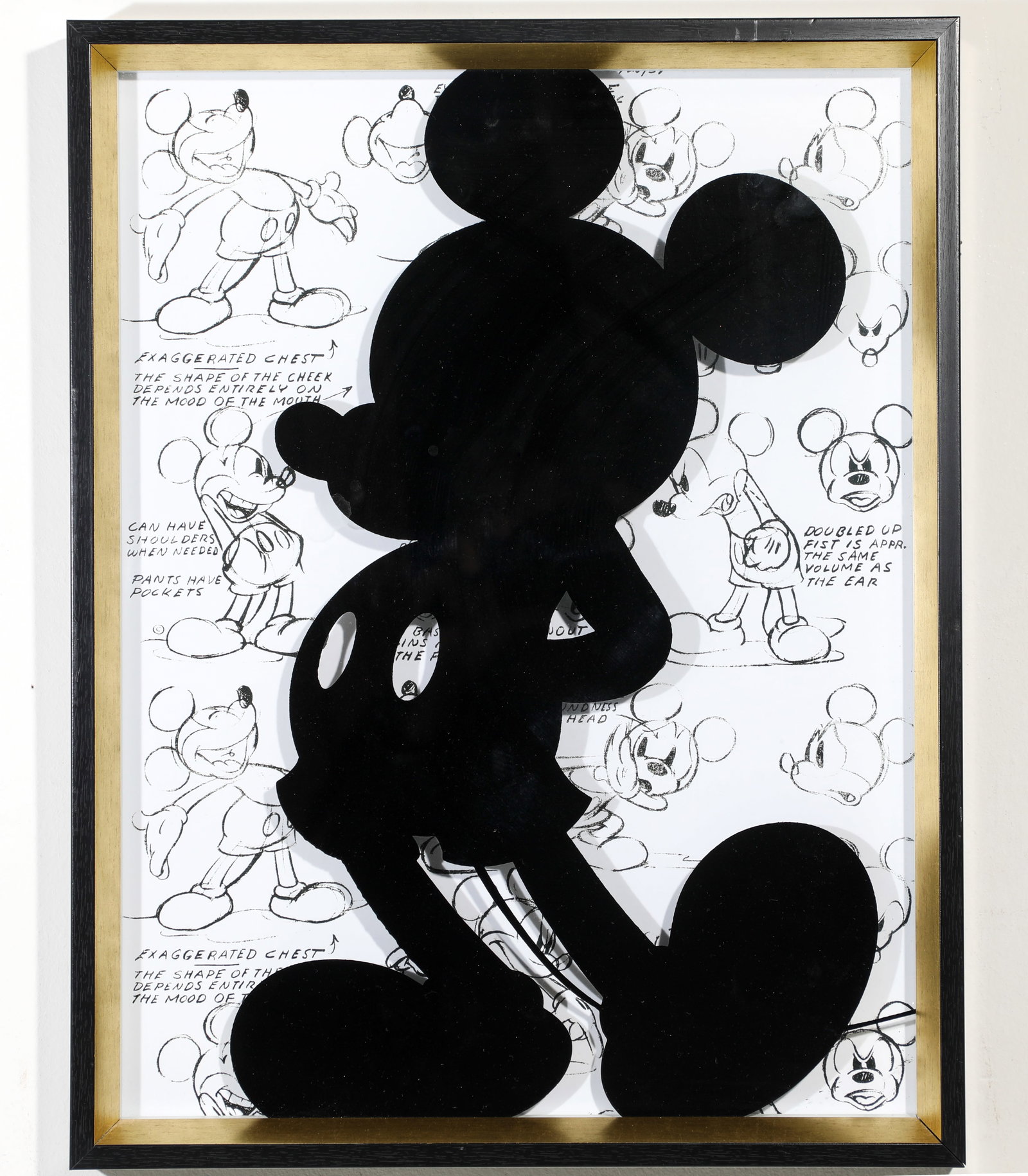 Mickey Mouse Silhouette Glass Model Sheet Artwork. (1 of 4)