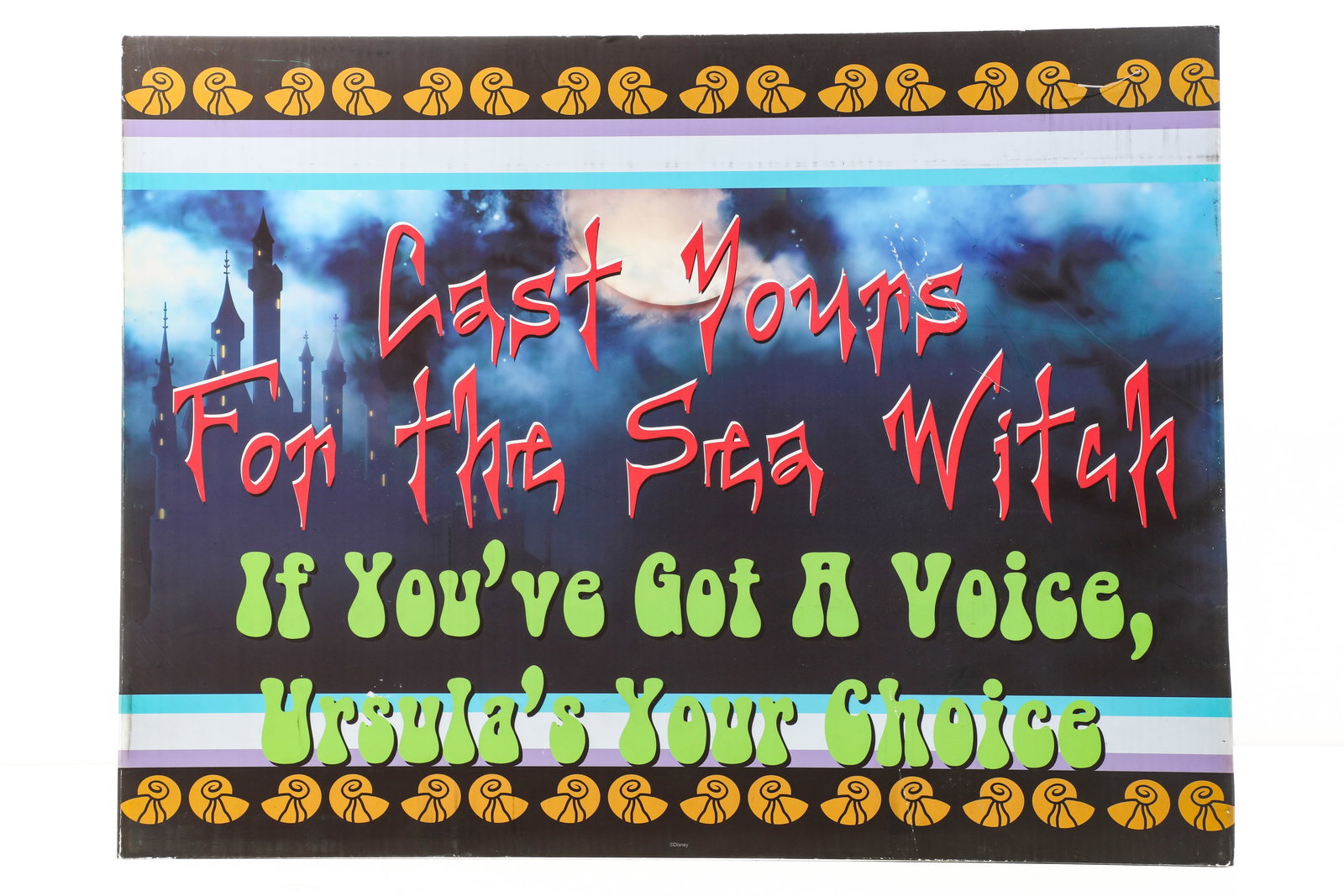 Disneyland Resort Halloween Time Ursula Villains Campaign Sign. (1 of 2)