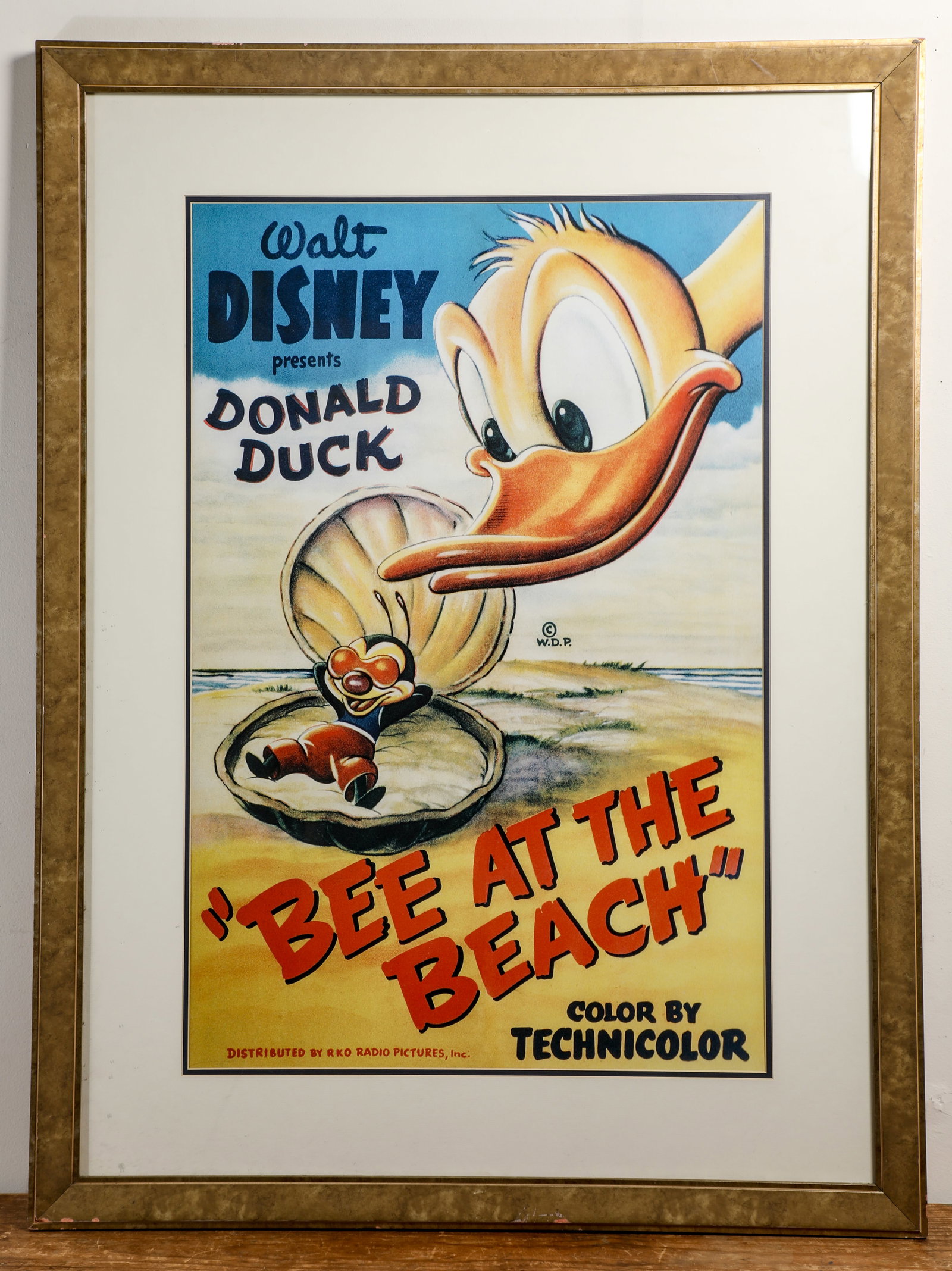 Donald Duck "Bee at the Beach" Animated Short Poster Prop. (1 of 4)