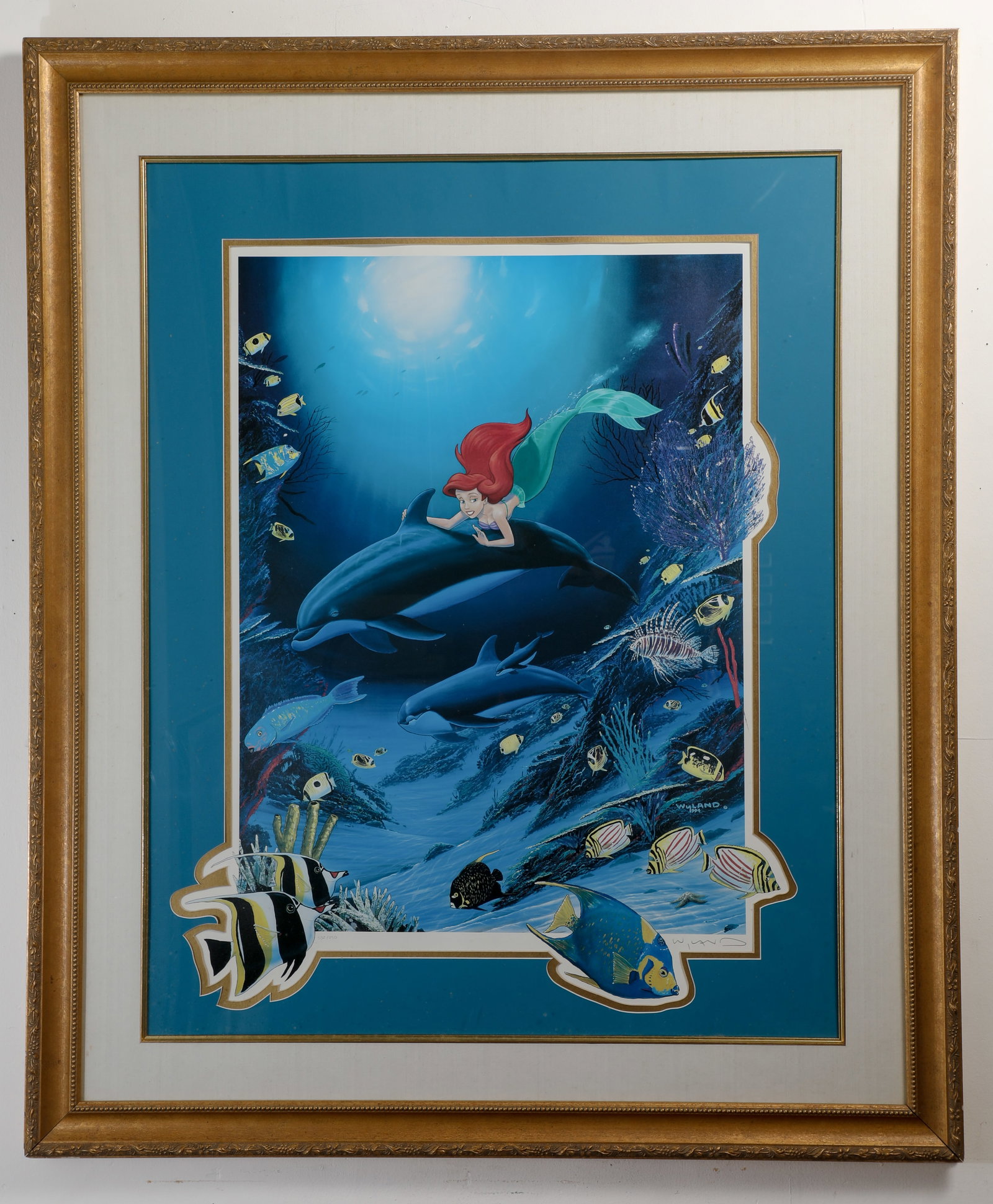 Ariel's Dolphin Ride Limited Edition by Robert Wyland #532/950. (1 of 5)