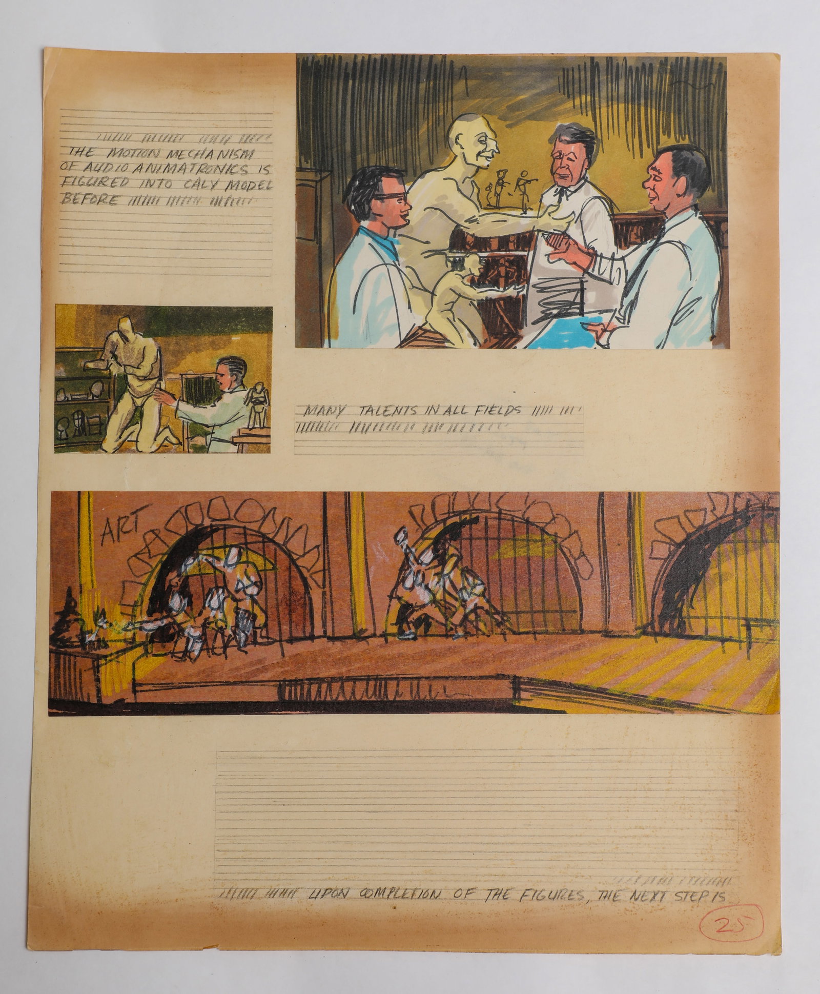 1967 Pirates of the Caribbean Original "Jail Scene" Imagineering Artwork. (1 of 1)