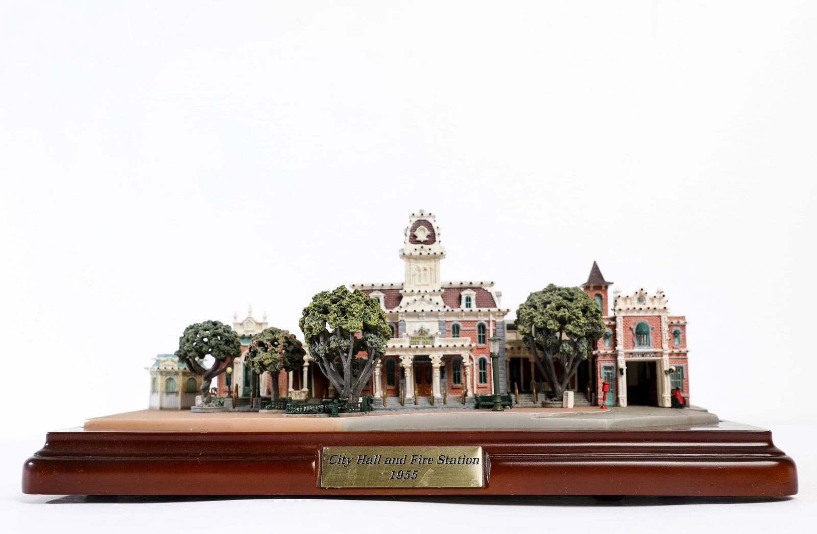 Disneyland - "City Hall and Fire Station 1955" Model by Bob Olszewski First Edition (Disney, 2004): "Turn the calendar back 50 years and imagine you are on a typical 'Main Street' of an American town" with this intricate miniature "City Hall and Fire Station"- a Disneyland "Main Street, USA Collecti