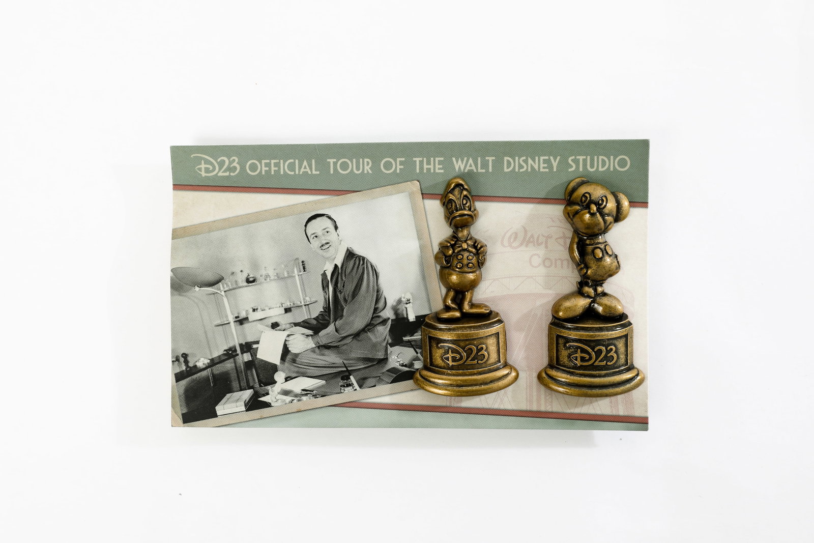 D23 Walt Disney Studio Tour Mousecar and Duckster Pin Set (Disney, 2021).: Showcased in this lot is a complete set of Mousecar and Duckster pins, honoring the exclusive 2021 D23 Tour of the Walt Disney Studios! The original Mousecar Award, was created in the 1940s, consistin
