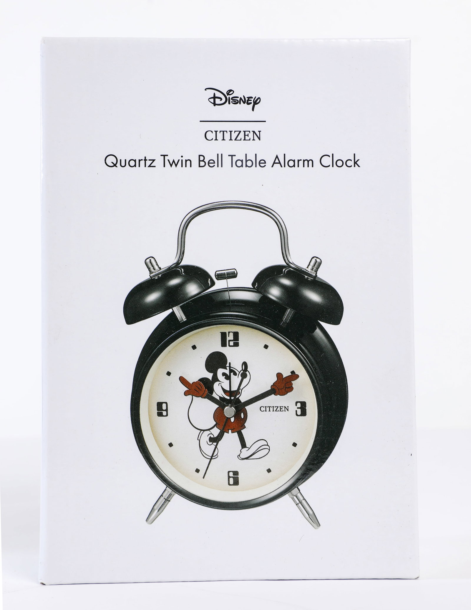 Disney - Citizen Quartz Mickey Mouse Twin Bell Table Alarm Clock (2022).: Disney and Citizen (the official watch of Disneyland Resort and Walt Disney World Resort) collaborated for the Mickey Mouse Alarm Clock, an exclusive for 2022 D23 Expo Guests! This contemporary table 