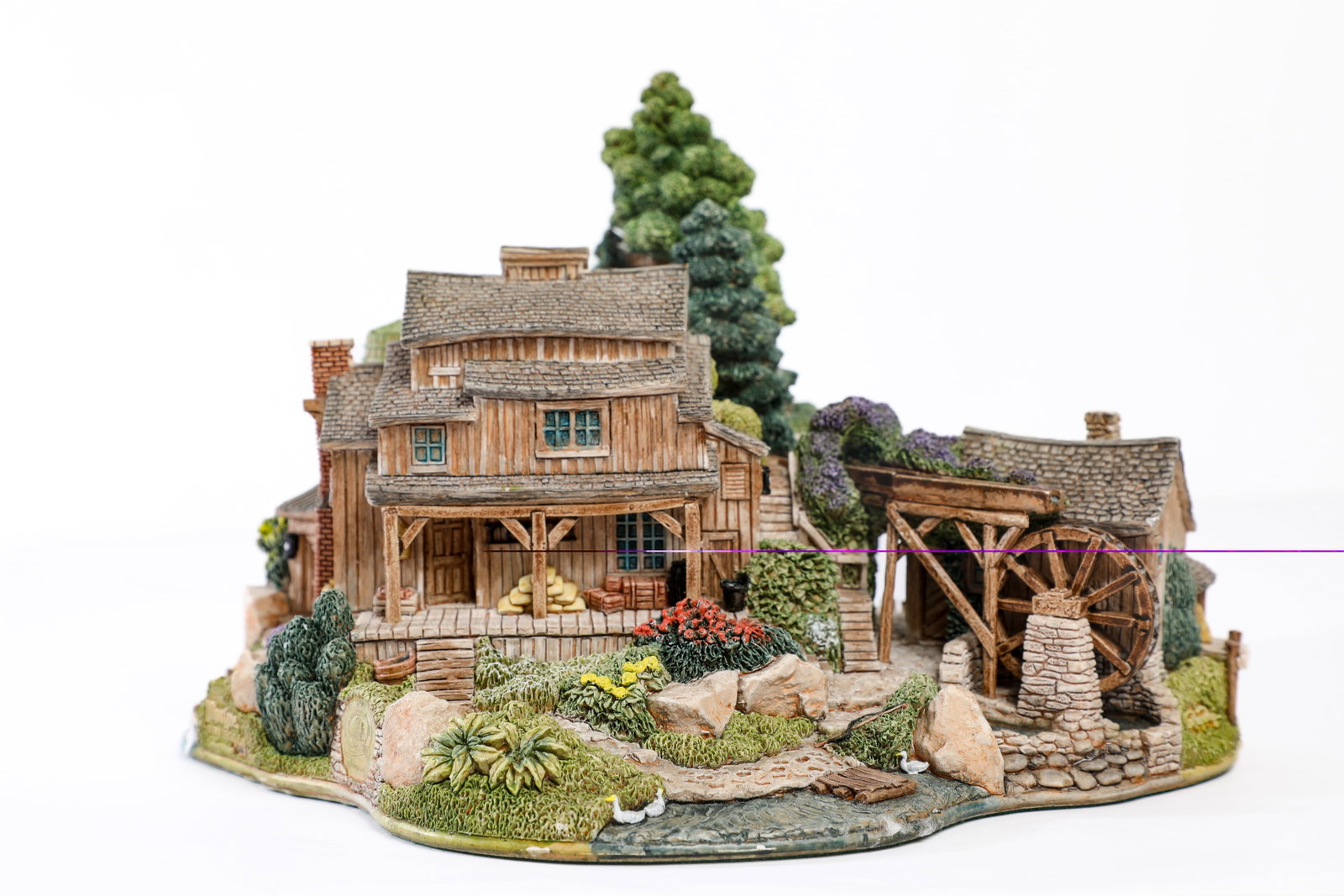 Disneyland - Disneyana Convention Exclusive Lilliput Lane Tom Sawyer Island LE 400 Figure (2001).: “Join the outdoor adventures of Tom Sawyer and Huckleberry Finn” with this Disneyland - Disneyana Convention Exclusive Lilliput Lane Tom Sawyer Island Limited Edition Figure! Explore landmarks