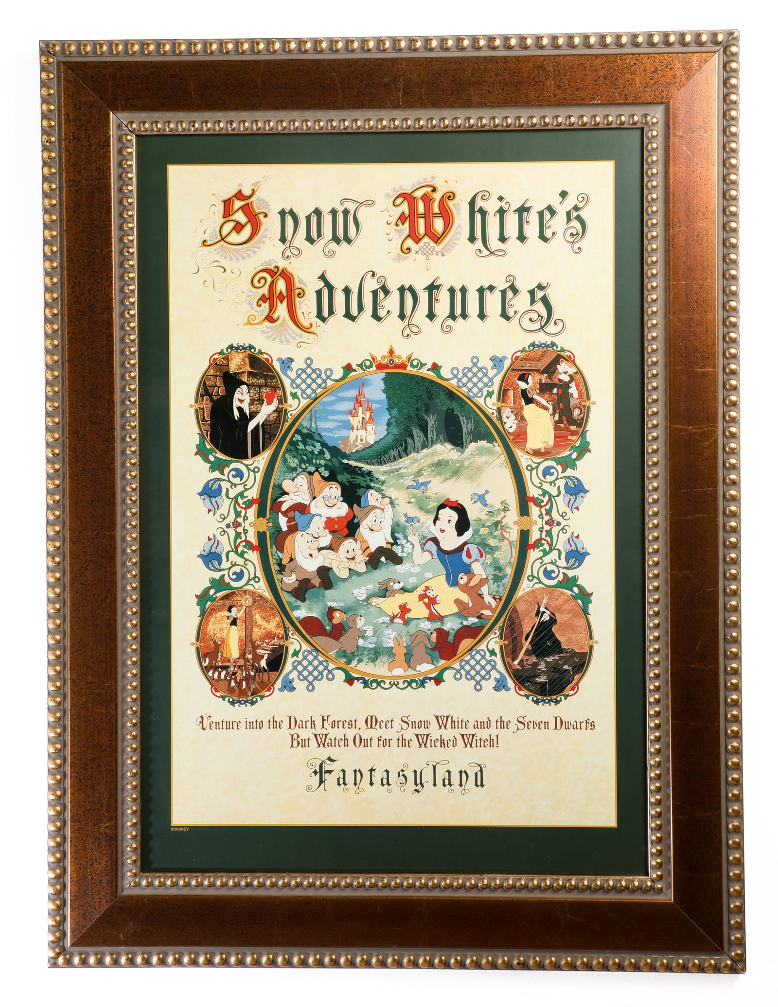 Magic Kingdom - Snow White’s Adventures Attraction Poster (Walt Disney, 1971-1994). (1 of 5)