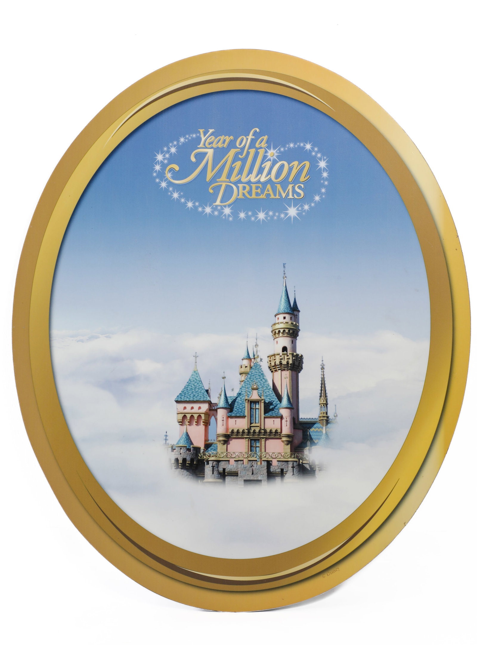 Disneyland - “Year of a Million Dreams” Sleeping Beauty Castle Plaque (2006-2008): Sleeping Beauty Castle is the icon of fantastic “dreams come true” on this plaque that heralded the “Year of a Million Dreams” promotion at Disneyland! From 2006 to 2008, the “Year o