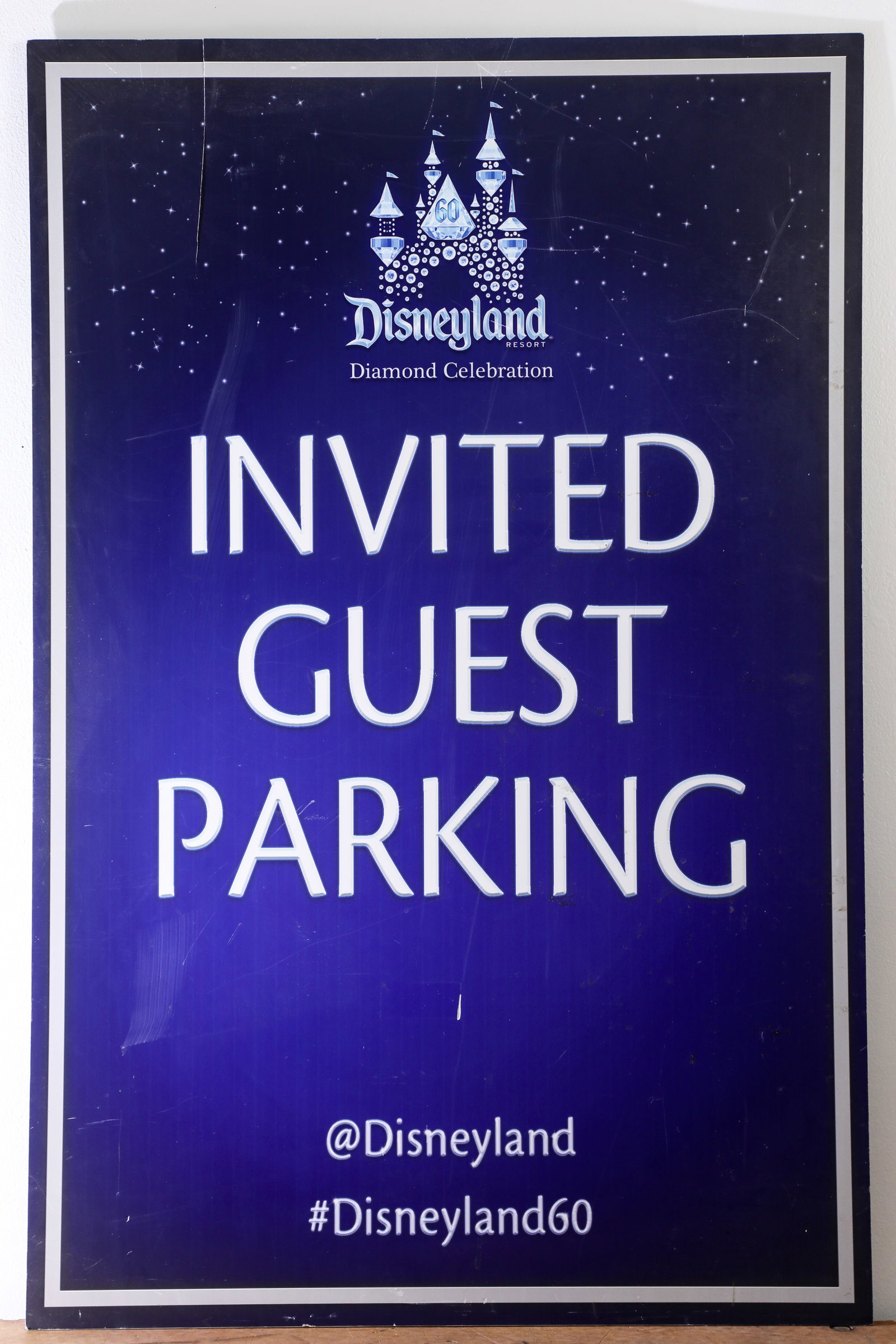 Disneyland - Diamond Celebration “Invited Guest Parking” Plaque Sign (2015-2016) (1 of 3)