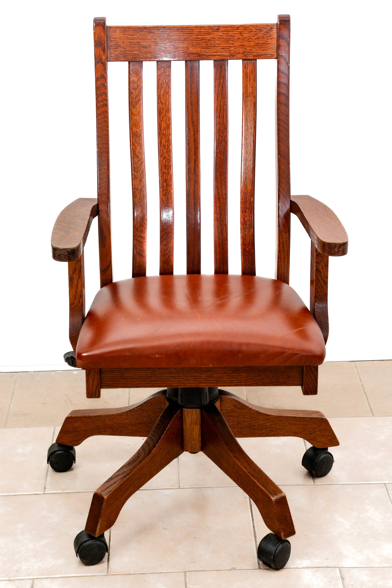 RARE Disneyland Gallery Swiveling Desk Chair (c.2001-2005).: This banker’s chair supported Artists and other Cast Members of the original Disney Gallery in New Orleans Square at Disneyland! The original Disney Gallery operated high above New Orleans Square, f