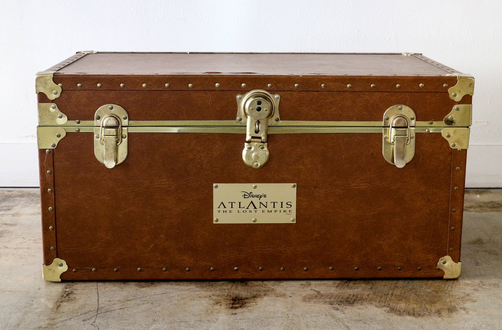 RARE Disney’s “Atlantis: The Lost Empire” Promotional Theatre Display Chest (2001).: This vintage-style travel trunk was issued to select movie theaters to promote the theatrical release of Walt Disney Pictures’ Atlantis: The Lost Empire! Measuring 16” x 17” x 31”,