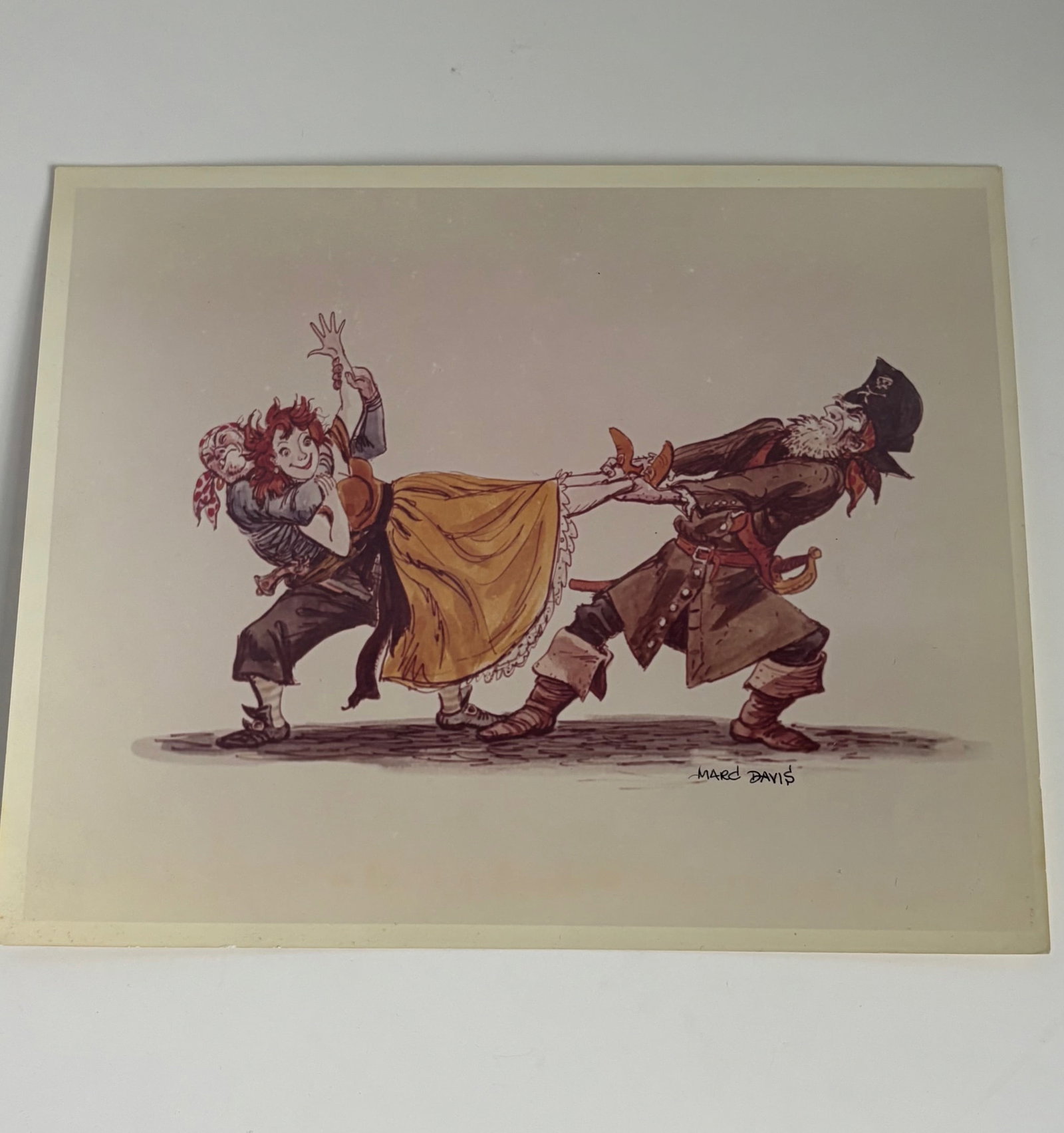 Marc Davis Signed and Personally-Owned Pirates of the Caribbean Concept Art Photo. (1 of 2)
