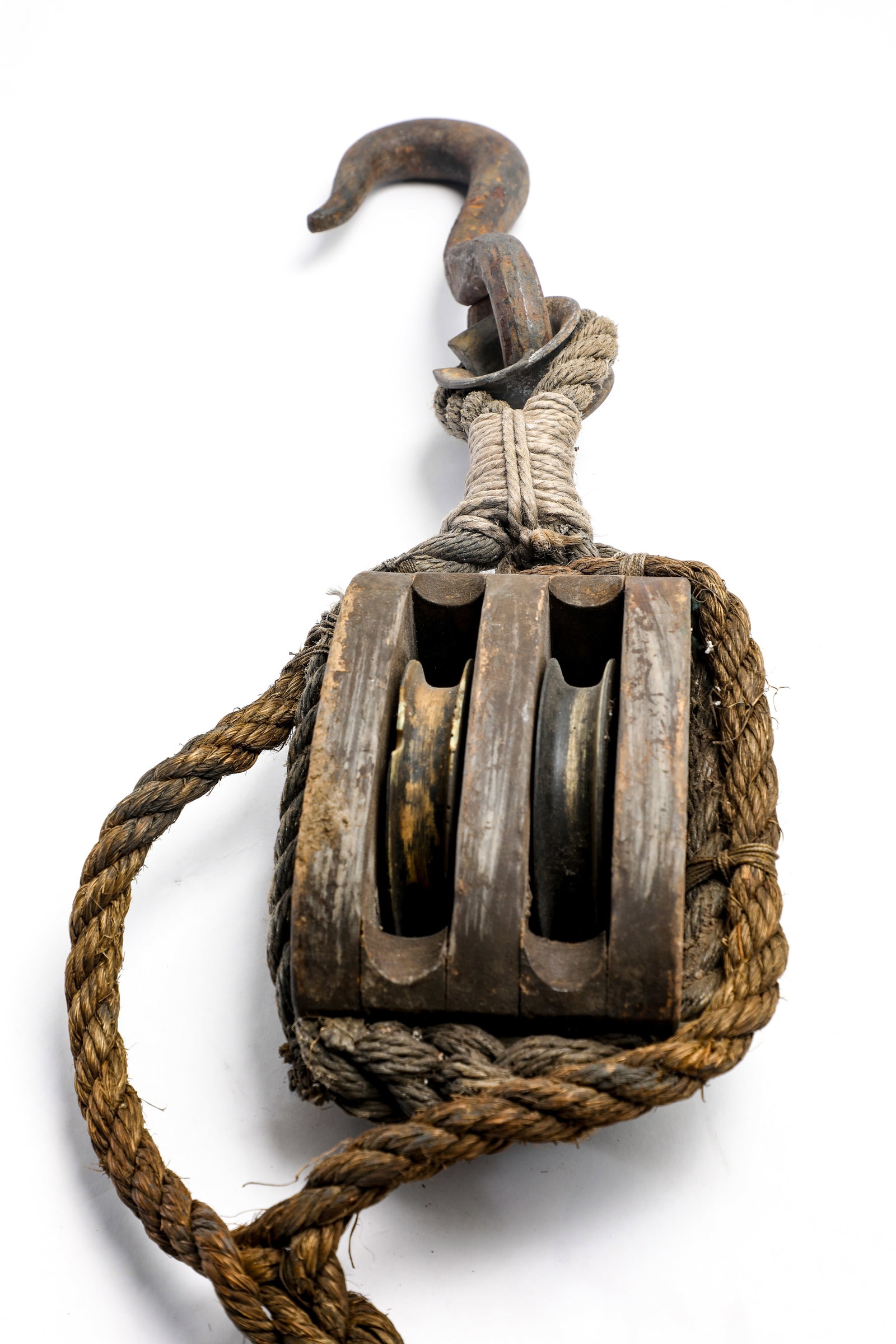 Disneyland - Jungle Cruise Pulley Prop (2000s - 2010s): You may actually get hooked on this magnificent pulley which played an important part in the cargo delivery services of the Jungle Cruise, in Adventureland! This genuine pulley, is comprised of wood, 