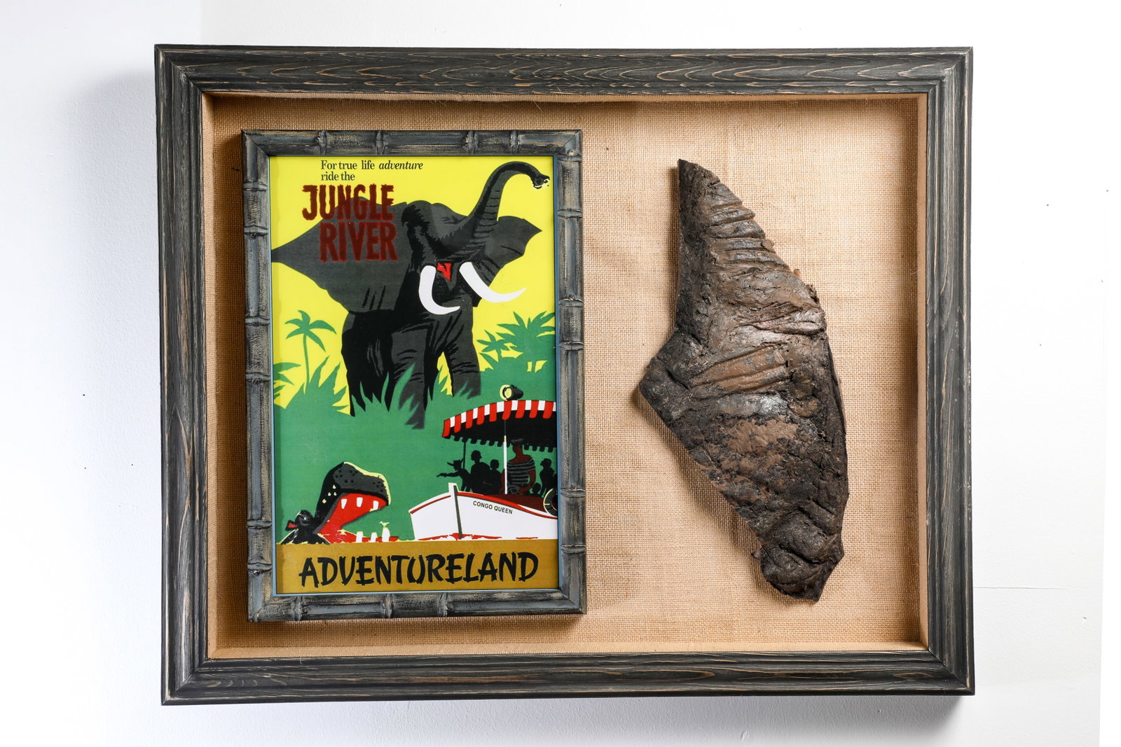 Disneyland - Jungle Cruise Audio-Animatronic Park-Used Elephant Skin Sample (Walt Disney, 1990s).: "If you want to take pictures go ahead- all the elephants have their trunks on." This unique lot features a sample of Elephant Audio-Animatronic “skin” from the world-famous Jungle Cruise in A