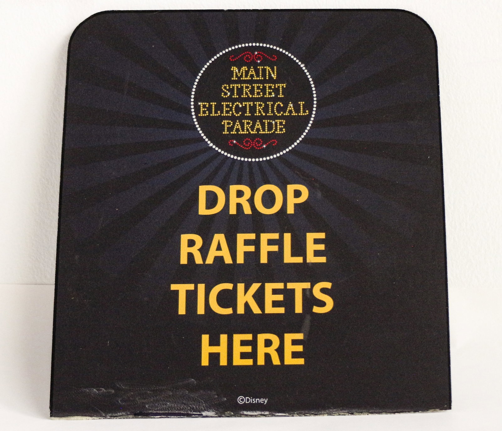 Disneyland Main Street Electrical Parade Raffle Sign Plaque (2000s) (1 of 2)