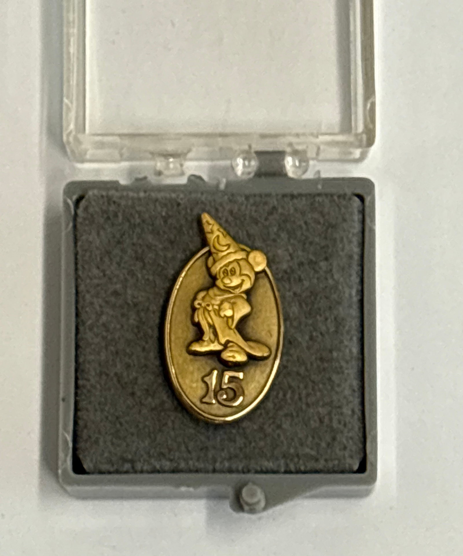 Disneyland Cast Member 15-Year Sorcerer Mickey Pin Service Award (1990s) (1 of 1)
