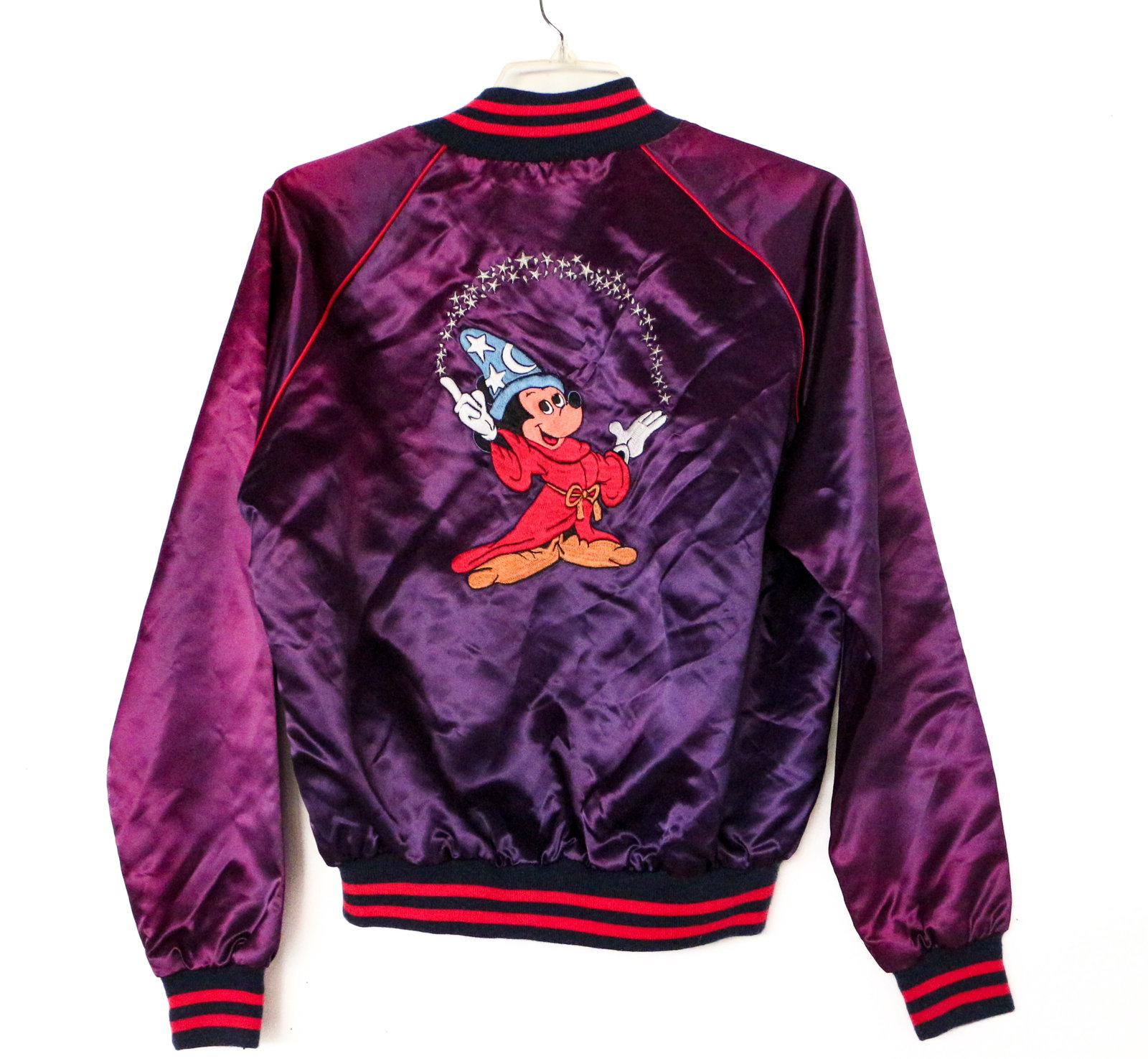 RARE EARLY Walt Disney Imagineering Exclusive - Sorcerer Mickey Jacket (WDI, c. 1986).: “The Magic shines on”, as the Sorcerer’s Apprentice, Mickey Mouse, stepped back into the role of the Sorcerer’s Apprentice for this early Walt Disney Imagineering Exclusive Jacket! Soon af