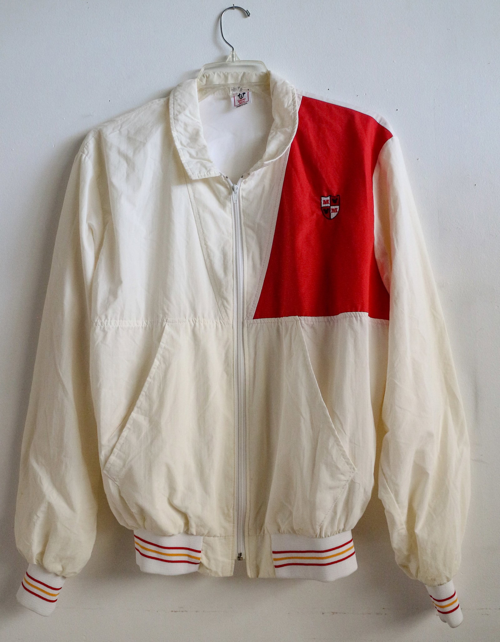 RARE Disney - “Mickey Mouse Crest” Baseball-Style Windbreaker Jacket (1990s) (1 of 6)