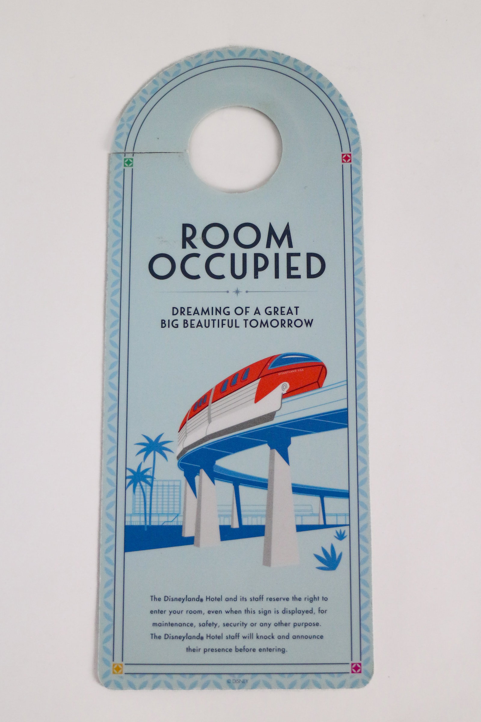 Disneyland Hotel - “Room Occupied” Door Handle Hanger (c. 2020s) (1 of 3)