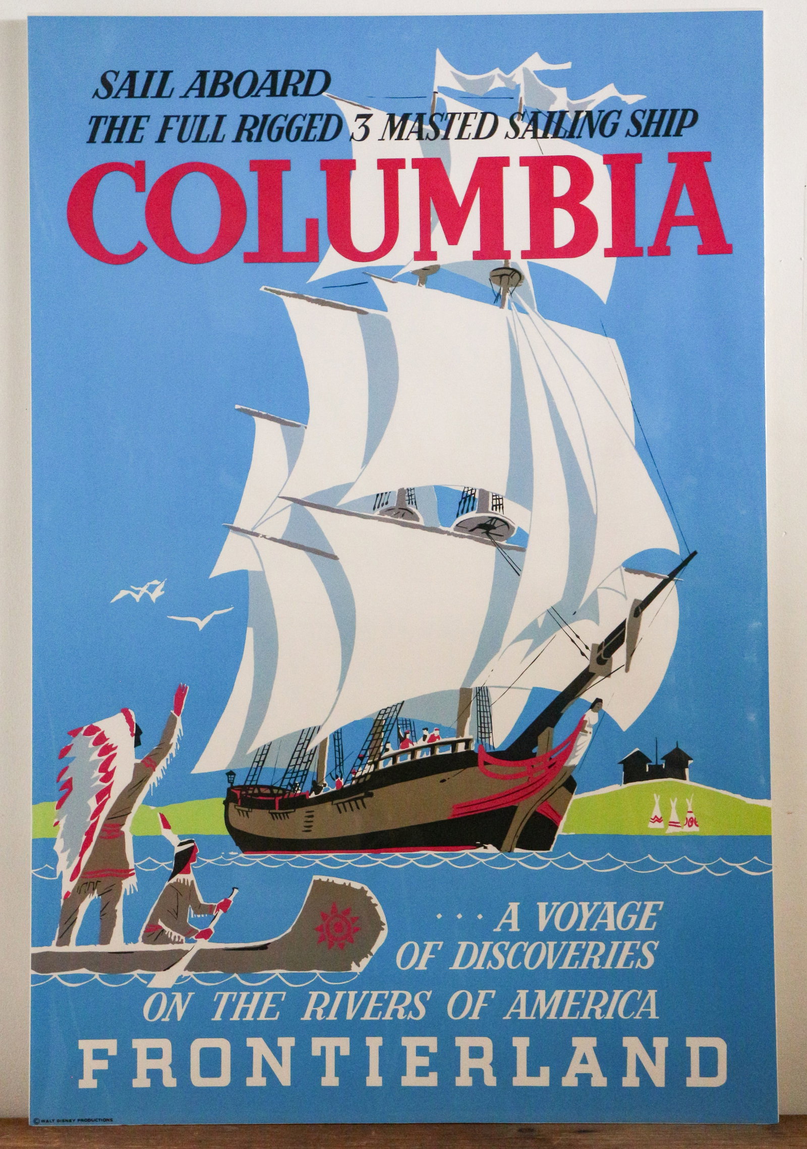 Disneyland - Gallery Columbia Attraction Poster Print (Walt Disney, 1990s - 2000s) (1 of 1)