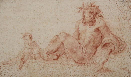 Konvolut: von 6 Bl. des 17. - 18. Jh. Darunter Zeichnungen mit Zuschreibungen an: Francesco Allegrini, Valerio Castello, Salvator Rosa und Jean-Baptiste Le Prince. - Collection of 6 sheets of the 17th-18th cent