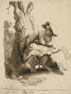 Oeuvre de Rembrandt: Oeuvre de Rembrandt. (Paris, Amand-Durand 1883). Large folio. With 326 heliogravures mounted on strong backing sheets. Loosely bound inBrown cloth folders.Extensive collection of the famous reproducti
