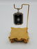 Vintage 10K Gold, Onyx, & Diamond Accented Pendant
