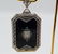 Vintage 10K Gold, Onyx, & Diamond Accented Pendant - 2