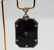 Vintage 10K Gold, Onyx, & Diamond Accented Pendant - 3