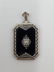 Vintage 10K Gold, Onyx, & Diamond Accented Pendant - 4